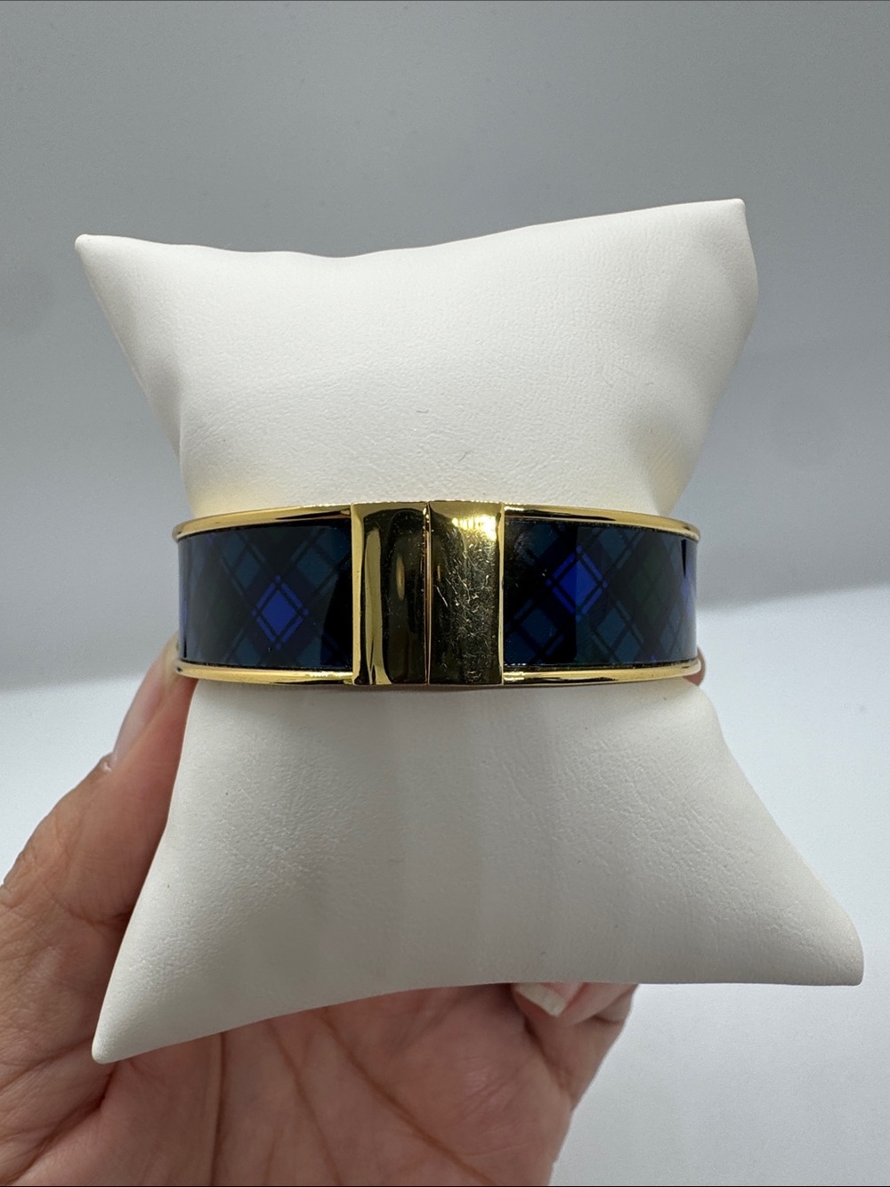 Talbots Black Plaid Bangle